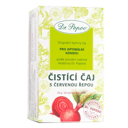 DR.POPOV Čistící čaj s červenou řepou, porcovaný, 30 g