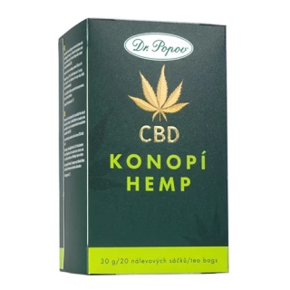 DR.POPOV Konopný čaj s CBD 4% 30 g (20 nálevových sáčků)