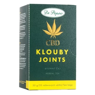 DR.POPOV Konopný čaj s CBD - Klouby 30g (20 nálevových sáčků)