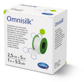 Omnisilk náplast bílé hedvábí 2,5cm x 5m 1ks