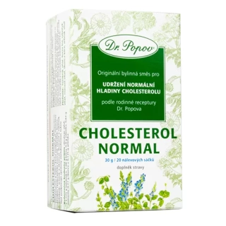 DR.POPOV Cholesterol normal, porcovaná směs, 30 g, 20 nálevových sáčků