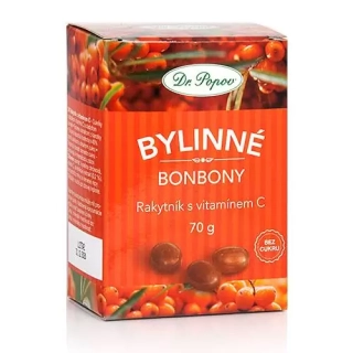 DR.POPOV Bonbony Rakytník s vitamínem C, 70 g