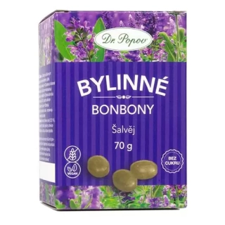 DR.POPOV Bonbony Šalvěj, 70 g