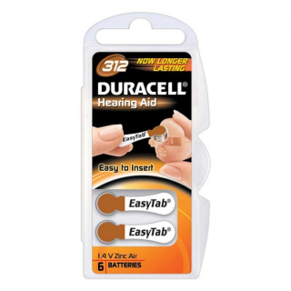 Baterie do naslouchadel Duracell DA312 PR41 6ks