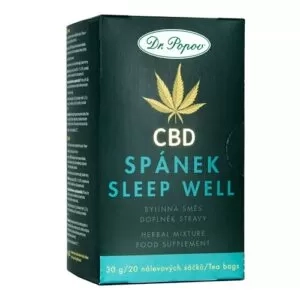 DR.POPOV Konopný čaj s CBD Spánek, 30 g (20 nálevových sáčků)