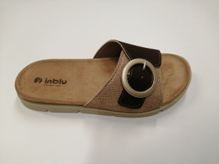 MEDISTYLE Pantofel béžový-hnědý, přezka Inblu TESTA DI MORO 5IN-NR04043