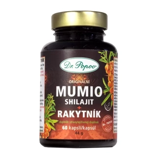 DR.POPOV Mumio (Shilajit) s rakytníkem, 60 kapslí