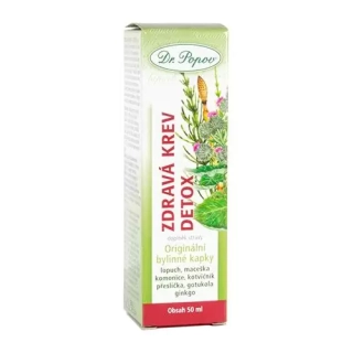 DR.POPOV Zdravá krev detox, originální bylinné kapky, 50 ml