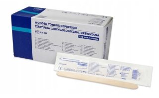 Laryngologická špachtle na jazyk 150x17 mm, sterilní, 100 ks 