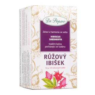 DR.POPOV Růžový ibišek, bylinný čaj, porcovaný, 50 g
